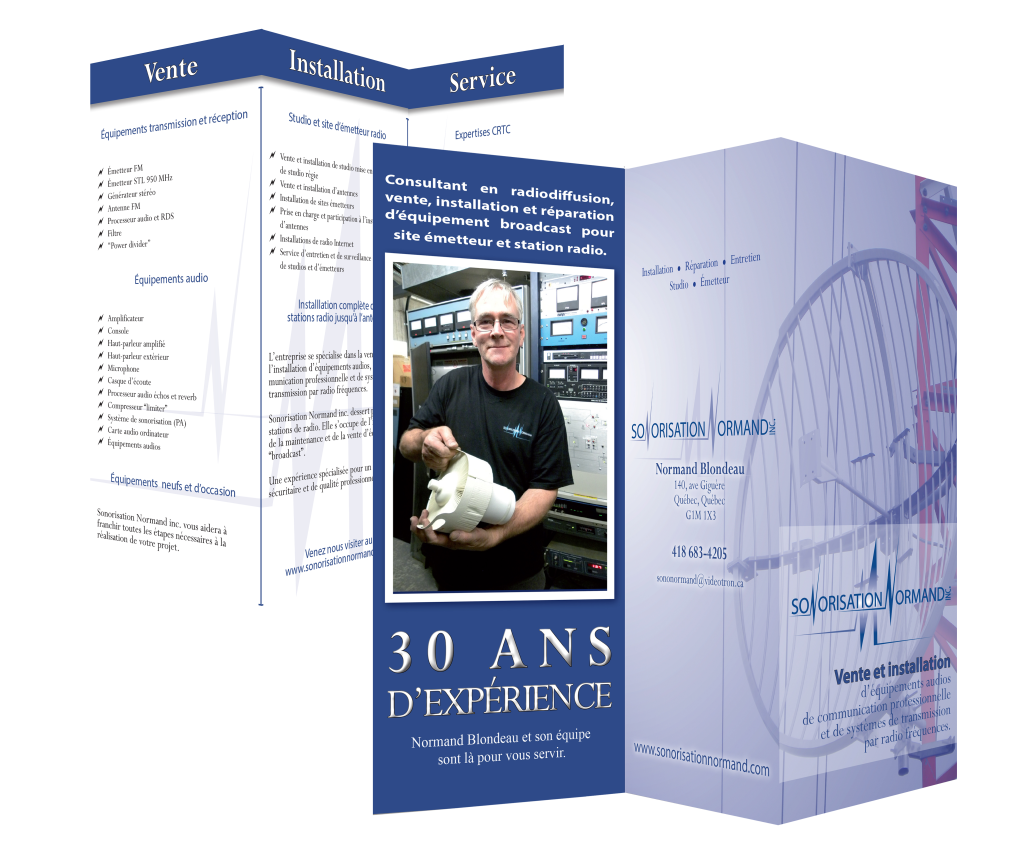 Dépliant réalisé avec InDesign: technique mise en page