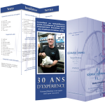 Dépliant réalisé avec InDesign: technique mise en page